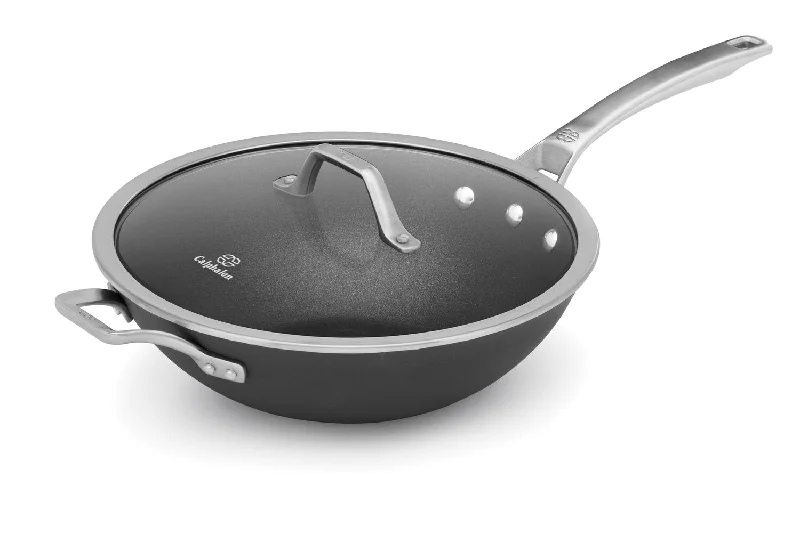 Calphalon - Signature Nonstick 12" Flat Bottom Wok w/ Cover