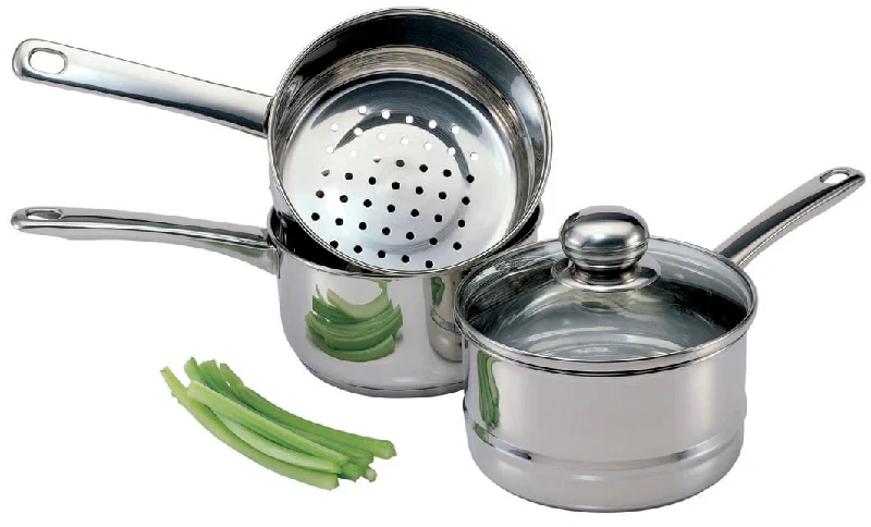 Culinary Edge 4pc S/S Steamer & Boiler Set 2QT