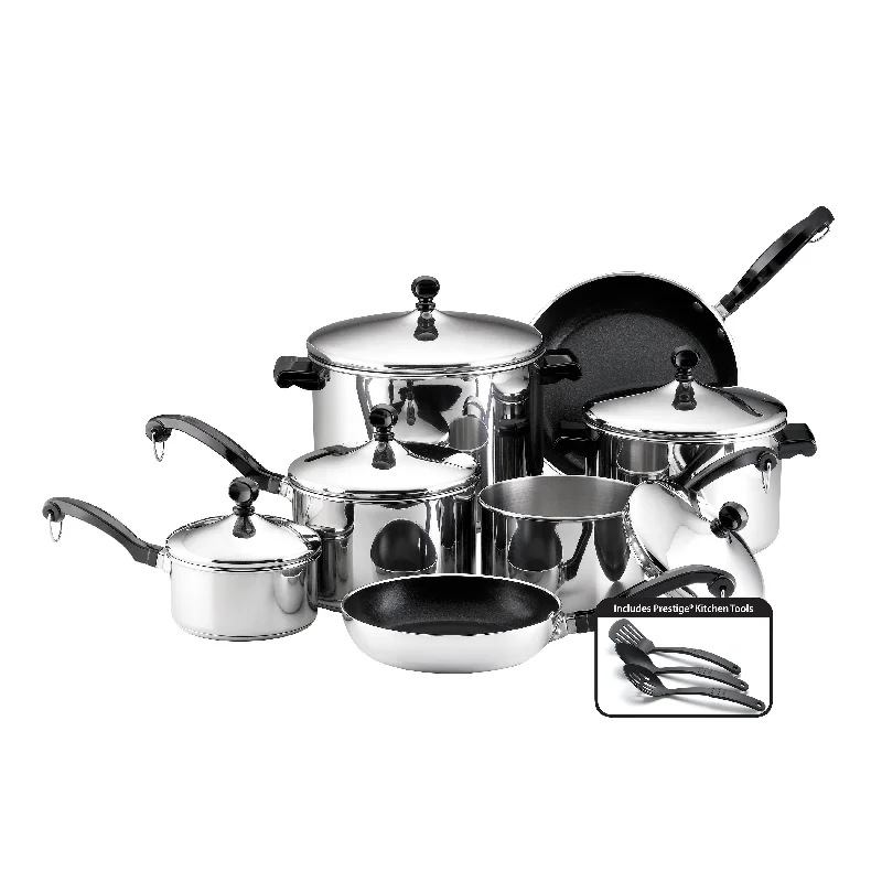 Farberware - Classic Series 15pc Stainless Steel Cookware Set