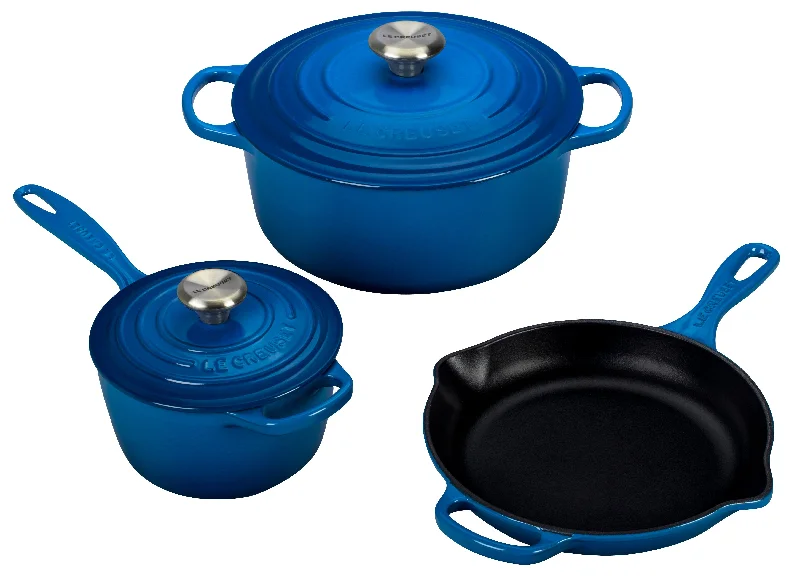 Le Creuset 5pc Signature Cast Iron Cookware Set, Marseille