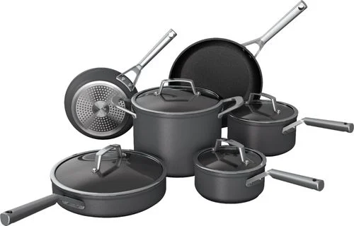 Ninja - Foodi NeverStick Premium Hard-Anodized 10-Piece Cookware Set - Grey