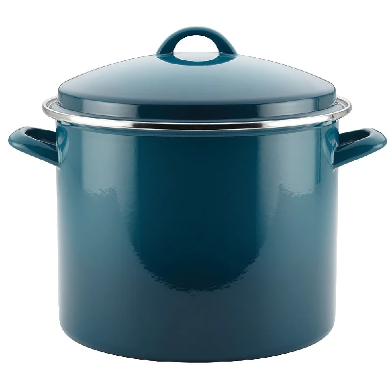 Rachael Ray 12-Quart Stockpot with Lid Marine Blue