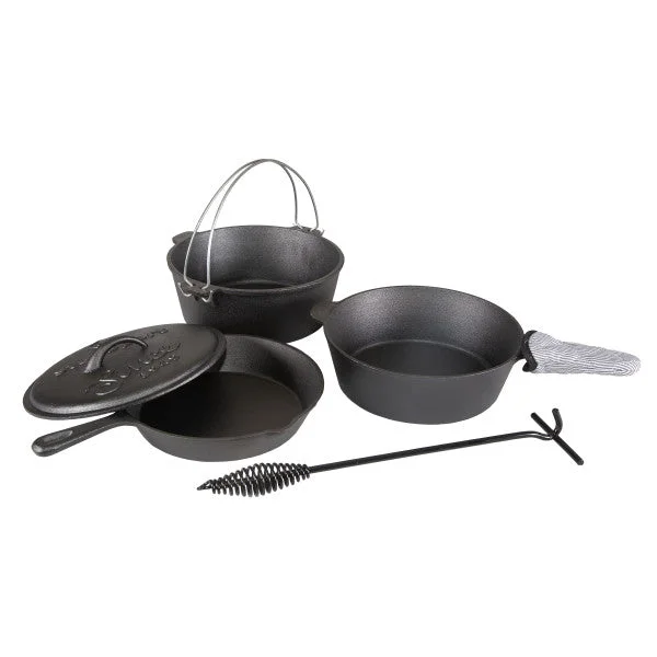 Stansport 6 Piece Cast Iron Cook Set