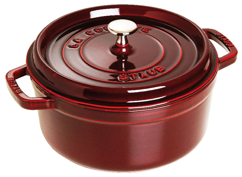 Staub Cast Iron 4qt Round Cocotte Grenadine