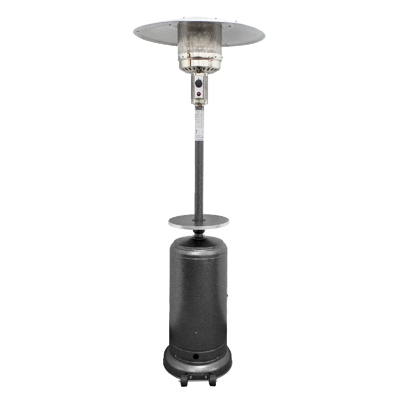 48000 Btu Steel Propane, Cylindrical Pole Standing Patio Heater - Silver