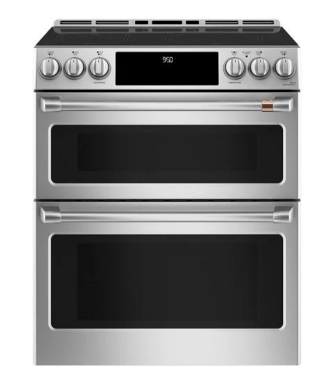 Café™ Stainless Steel 30" Slide-In Front Control Induction and Convection Double Oven Range (7.0 Cu.Ft) - CCHS950P2MS1