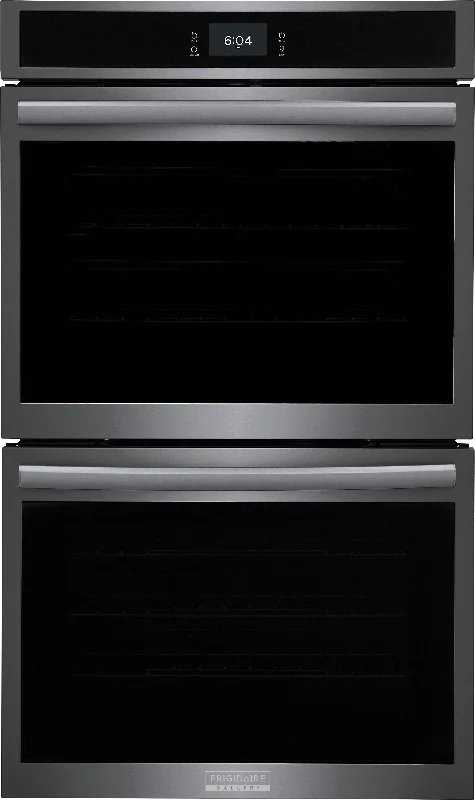 Frigidaire Gallery Smudge-Proof Black Stainless Steel 30" Double Wall Oven with Total Convection (10.6 Cu. Ft) - GCWD3067AD