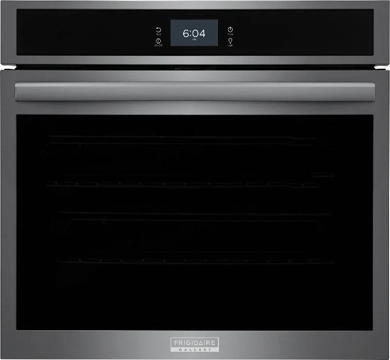 Frigidaire Gallery Smudge-Proof Black Stainless Steel 30" Single Wall Oven with Total Convection (5.3 Cu. Ft) - GCWS3067AD