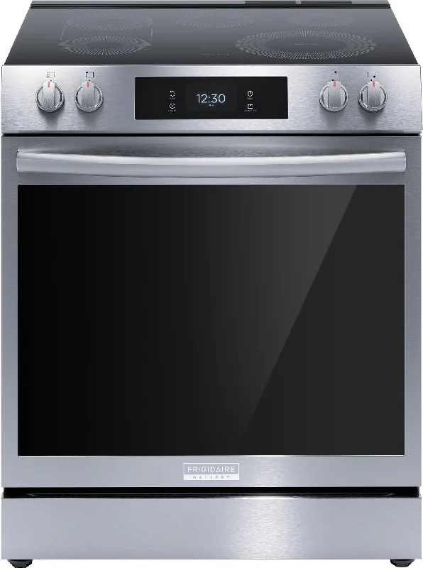 Frigidaire Gallery Smudge-Proof Stainless Steel 30" Front Control Electric Range with Total Convection (6.2 Cu. Ft) - GCFE306CBF