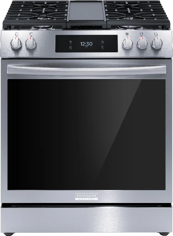 Frigidaire Gallery Stainless Steel 30" Front Control Gas Range with Total Convection (6.1 Cu. Ft) - GCFG3060BF