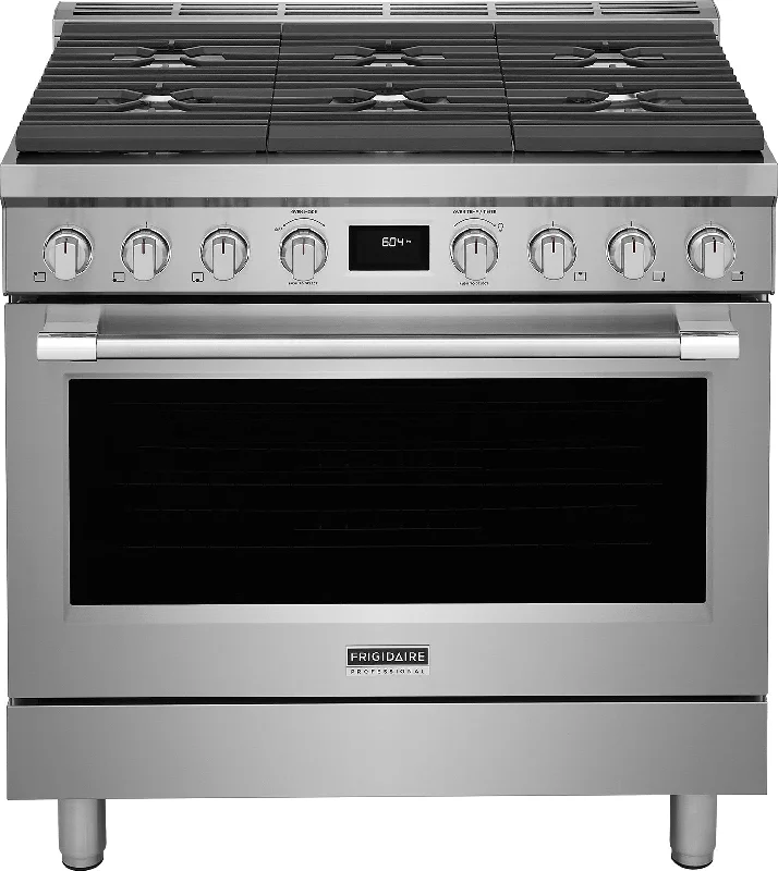 Frigidaire Professional Smudge-Proof Stainless Steel 36" Dual-Fuel Freestanding Range (4.4 Cu. Ft) - PCFD3670AF