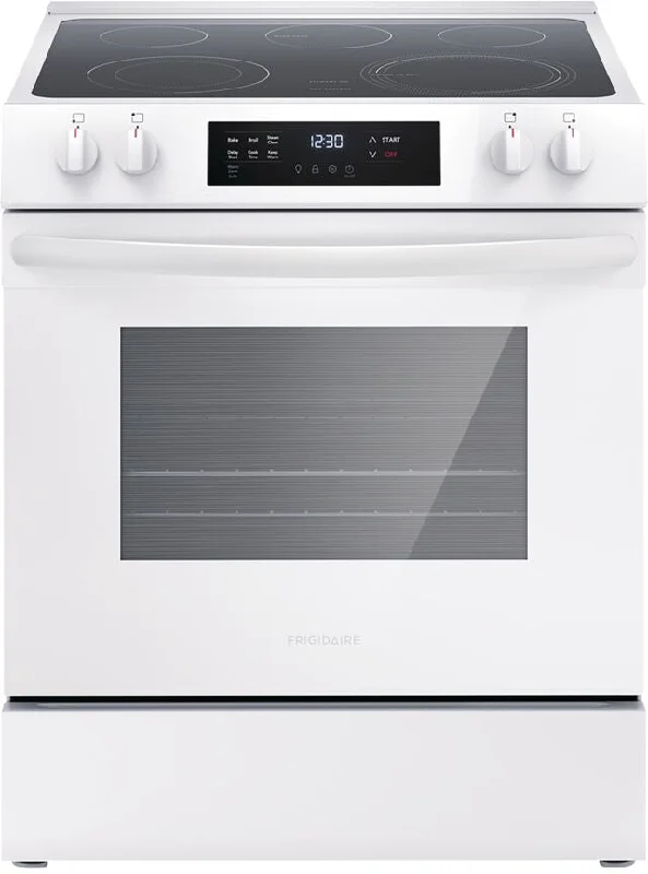 Frigidaire White 30" Front Control Electric Range (5.3 Cu.Ft) - FCFE306CAW