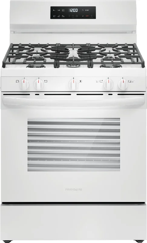 Frigidaire White 30" Gas Range with Quick Boil and Even Baking Technology (5.1 Cu. Ft) - FCRG3062AW