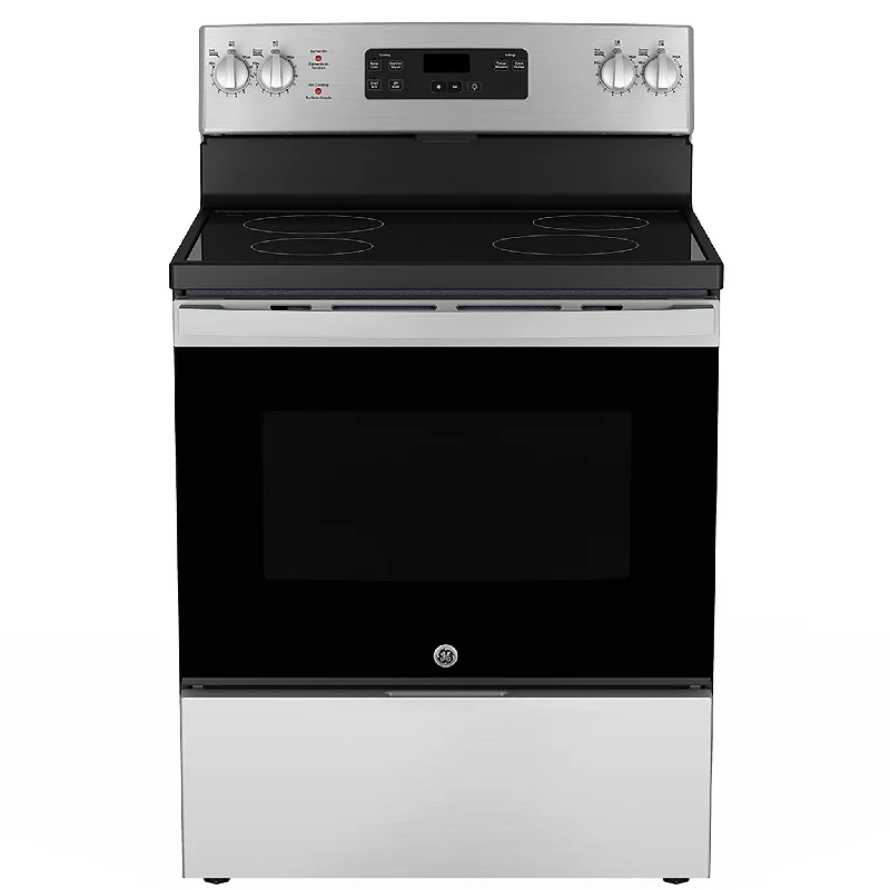 GE Stainless Steel Smooth Top Freestanding Electric Range (5.0 Cu. Ft.) - JCBS630SVSS