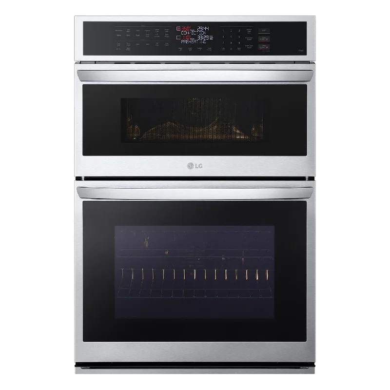 LG Smudge Resistant Stainless Steel Smart Combination Wall Oven with Fan Convection and Air Fry (6.4 Cu. Ft) - WCEP6423F