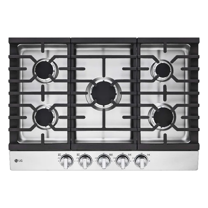 LG Stainless Steel 30” Gas Cooktop with 20K BTU 
and EasyClean® Cooktop - CBGJ3023S