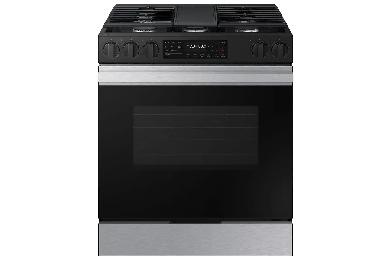 Samsung BESPOKE Stainless Steel Gas Convection Slide In Range with Air Fry (6.0cu.ft.) - NSG6DF8300SRAA