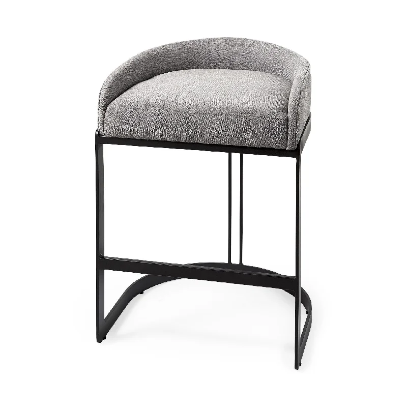 Steel Low Back Bar Chair - Gray