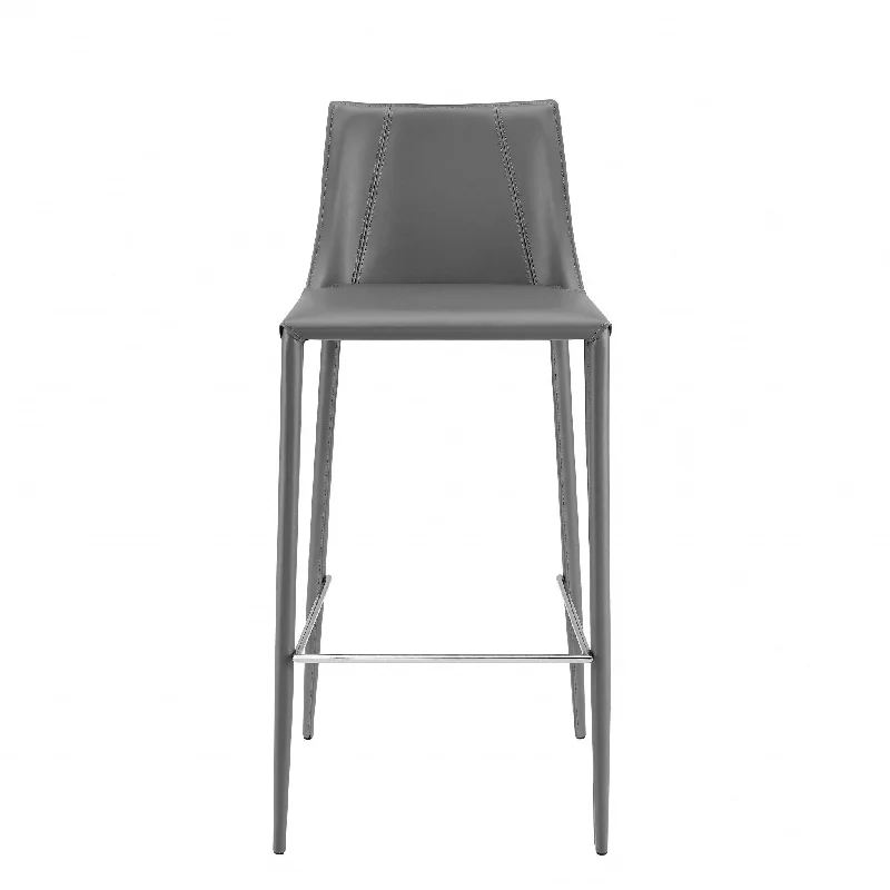 Steel Low Back Bar Height Bar Chair - Gray